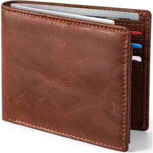 Handcrafted Crazy Horse Leather Wallet for Men